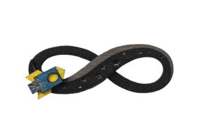 Dřevěná brož Infinity Spaceship Brooch Dřevěná brož Infinity Spaceship Brooch