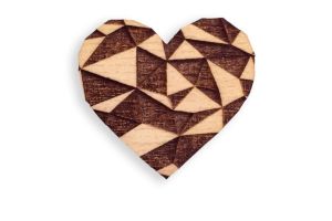 Dřevěná brož Love Brooch Dřevěná brož Love Brooch