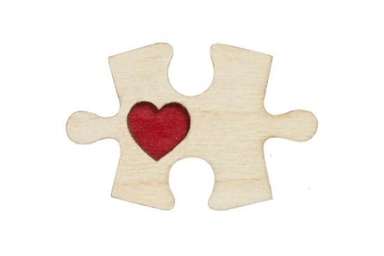 Dřevěná brož Puzzle 1 Brooch Dřevěná brož Puzzle 1 Brooch