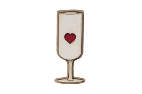 Dřevěná brož White Wine Brooch Dřevěná brož White Wine Brooch
