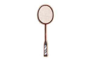 Dřevěná brož Badmintonová pálka Dřevěná brož Badmintonová pálka