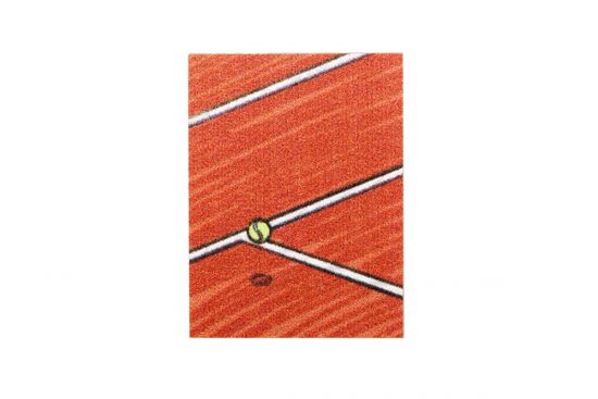 Dřevěná brož Tenisový kurt Dřevěná brož Tenisový kurt