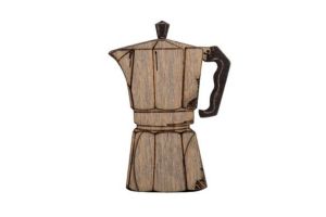 Dřevěná brož Coffee Pot Brooch Dřevěná brož Coffee Pot Brooch