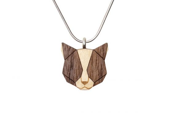 Dřevěný přívěsek Grey Cat Pendant Dřevěný přívěsek Grey Cat Pendant