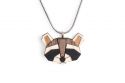 Dřevěný přívěsek Raccoon Pendant