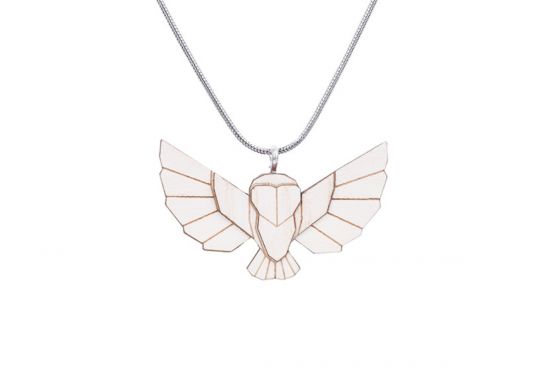 Dřevěný přívěsek Snowy Owl Pendant Dřevěný přívěsek Snowy Owl Pendant