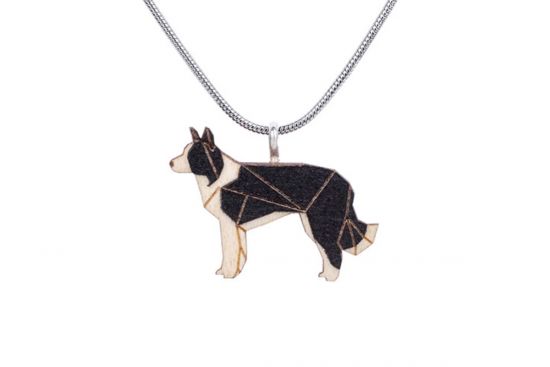 Dřevěný přívěsek Walking Collie Pendant Dřevěný přívěsek Walking Collie Pendant