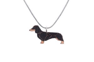 Dřevěný přívěsek Walking Dachshund Pendant Dřevěný přívěsek Walking Dachshund Pendant