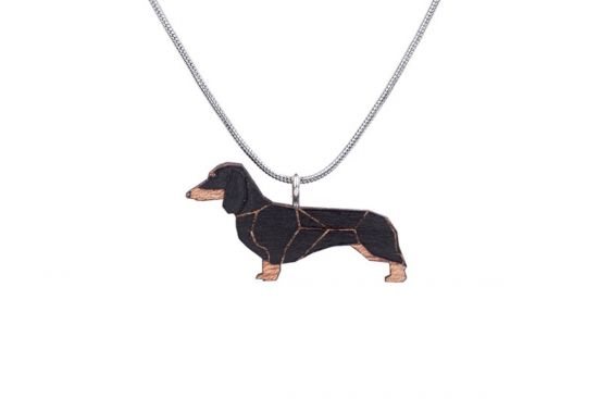 Dřevěný přívěsek Walking Dachshund Pendant Dřevěný přívěsek Walking Dachshund Pendant