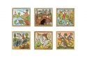 Dřevěný podtácek Zvířata 6 ks – Josef Lada ©